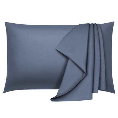 COOKEY King Pillowcases 2 Pack,Super Soft Brushed Microfiber Pillow Cover with Envelope Closure,20''x36'',Navy Blue