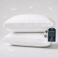 thumbnail image 1 of COOKEY Luxury Goose Feather Pillows King Size Set of 2, Hotel Collection Feather Pillow with 100% Cotton Cover, Soft Support for Sleeping, 20"x36", 1 of 11