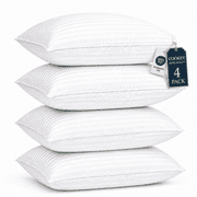 COOKEY Pillow for Bed King Size Set of 4 ,Down Alternative Pillows for Sleeping 20x36inch, Luxury Hotel Pillow for Back,Stomach or Side Sleeper