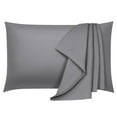 thumbnail image 1 of COOKEY Queen Pillowcases 2 Pack,Super Soft Brushed Microfiber Pillow Cover with Envelope Closure,20''x30'',Light Gray, 1 of 7