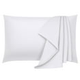 thumbnail image 1 of COOKEY Queen Pillowcases 2 Pack,Super Soft Brushed Microfiber Pillow Cover with Envelope Closure,20''x30'',White, 1 of 7