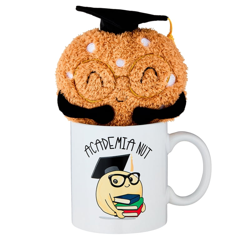 Nut Plush in Academia Nut Mug, Brown, Graduation by Way To