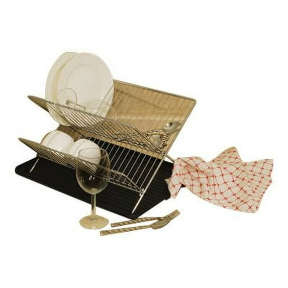 COOKPRO 309 CHROME DISH RACK 2TIER STAND & PLASTIC DRAIN