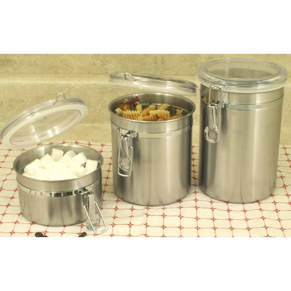 COOKPRO 693 STAINLESS STEEL 3PC CANISTER SET INCLUDES 25 OZ