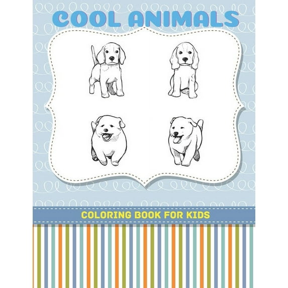 COOL ANIMALS - Coloring Book For Kids, (Paperback)