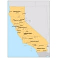 COOL CALIFORNIA STATE PLANE ZONE MAP GLOSSY POSTER PICTURE PHOTO la