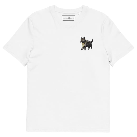 COOL CAT ACTUAL LIFE ORGANIC COTTON EMBROIDERED T-SHIRT White - Large