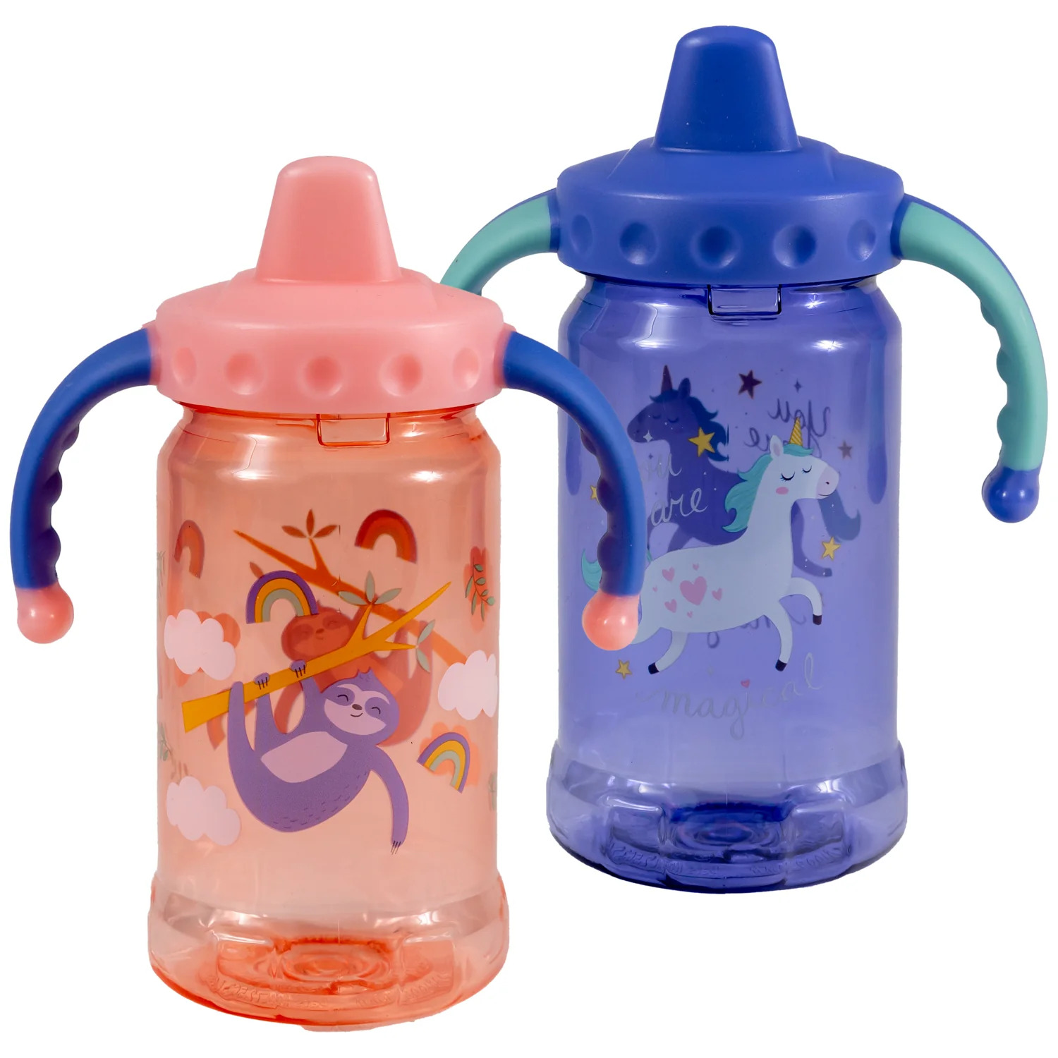 COOL GEAR 2-Pack 12 oz Gripper Sipper Cups For Kids & Toddlers - Dishwasher Safe, Spillproof, Leakproof Waterbottle With Handles For Babies - image 1 of 8