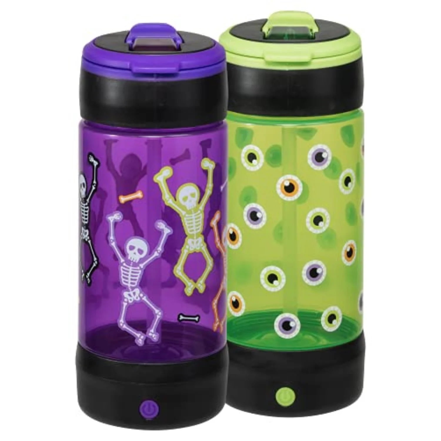 COOL GEAR 2-Pack 16 oz Pop Lights Water Bottles | Light Up & Designed  Travel Cup for Kids, Outdoors, Gifts - Sunglasses/Seek Magic