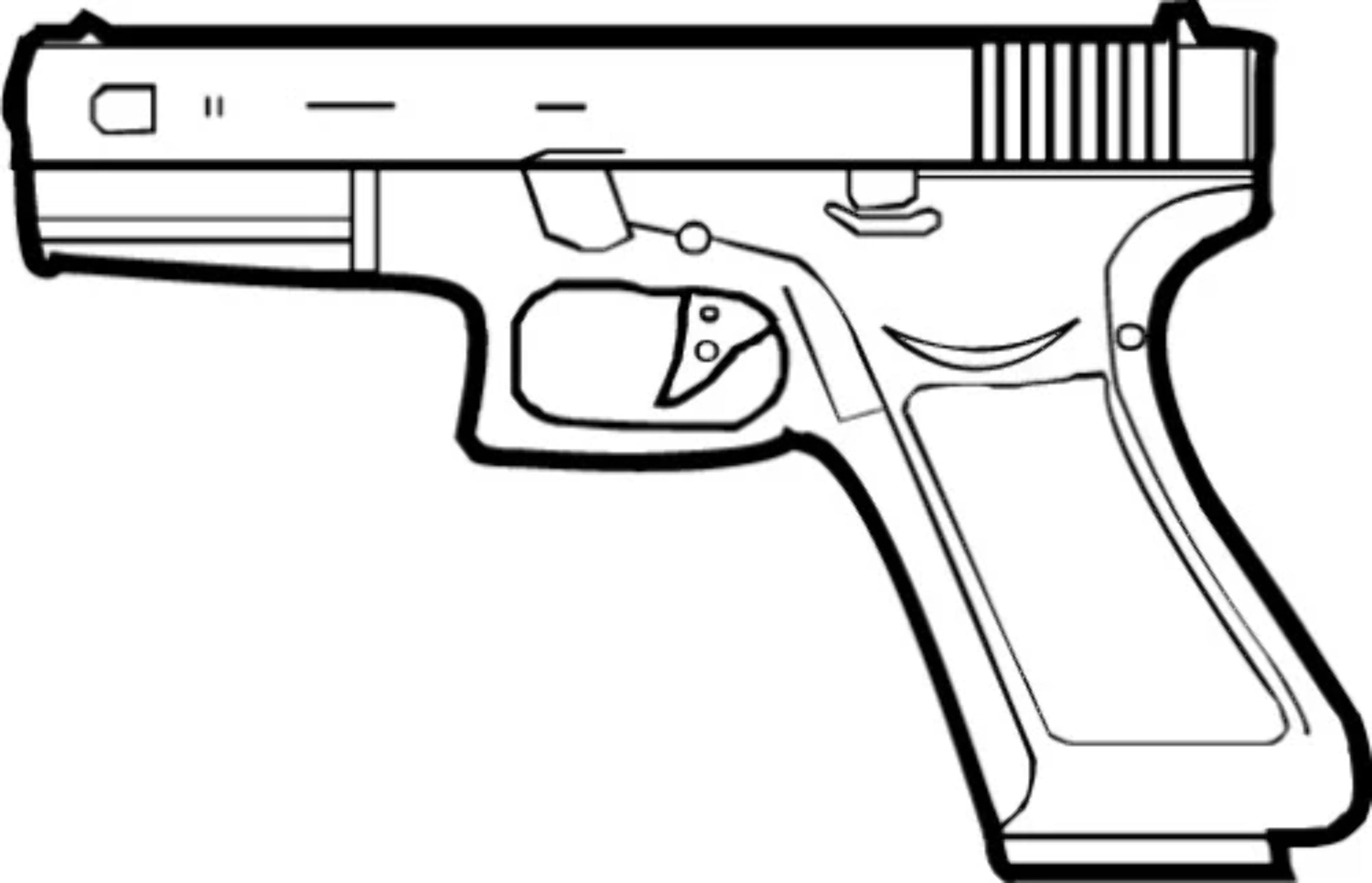 COOL GLOCK PISTOL GUN DRAWING GLOSSY POSTER PICTURE PHOTO BANNER PRINT ...