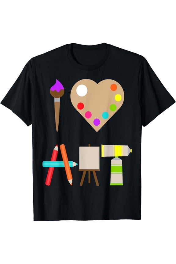COOL I LOVE ART FUN COLORFUL FUTURE ARTIST AND CRAFTS TEE T-Shirt