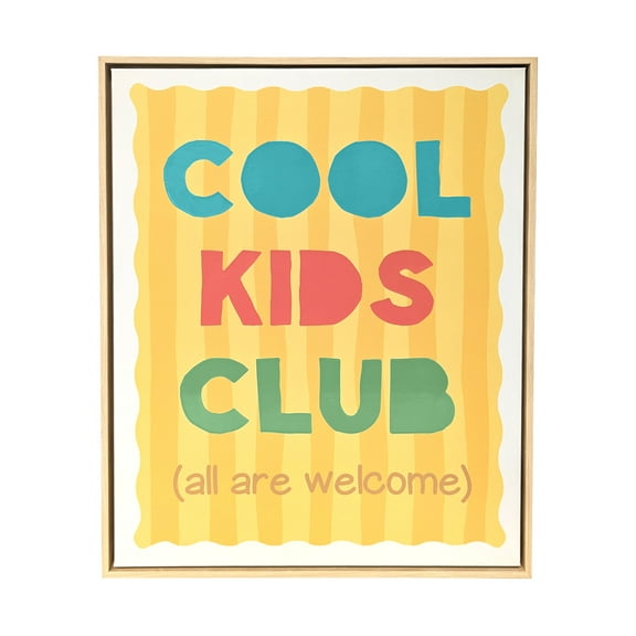 House of Happy 16x20 "Cool Kids Club" Kids 3D Printed Wall Art on Canvas