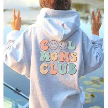 COOL MOMS CLUB Graphic Unisex Fleece Hooded Sweatshirt