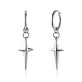thumbnail image 1 of COOL SINGLE SILVER STAINLESS STEEL HOOP DAGGER EARRING, 1 of 33