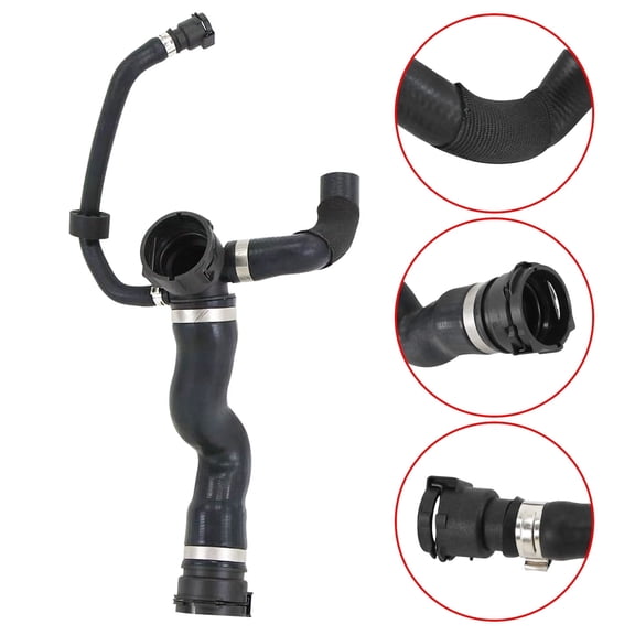 17127580957 Radiator hose with ventilation hose Compatible with BMW 5 6 7 Compatible with BMW 5 6 7-Series F01 F02 F03 F04 F06 F07 F10 F11 F12 F13 535i 640i 740i 2010-2025