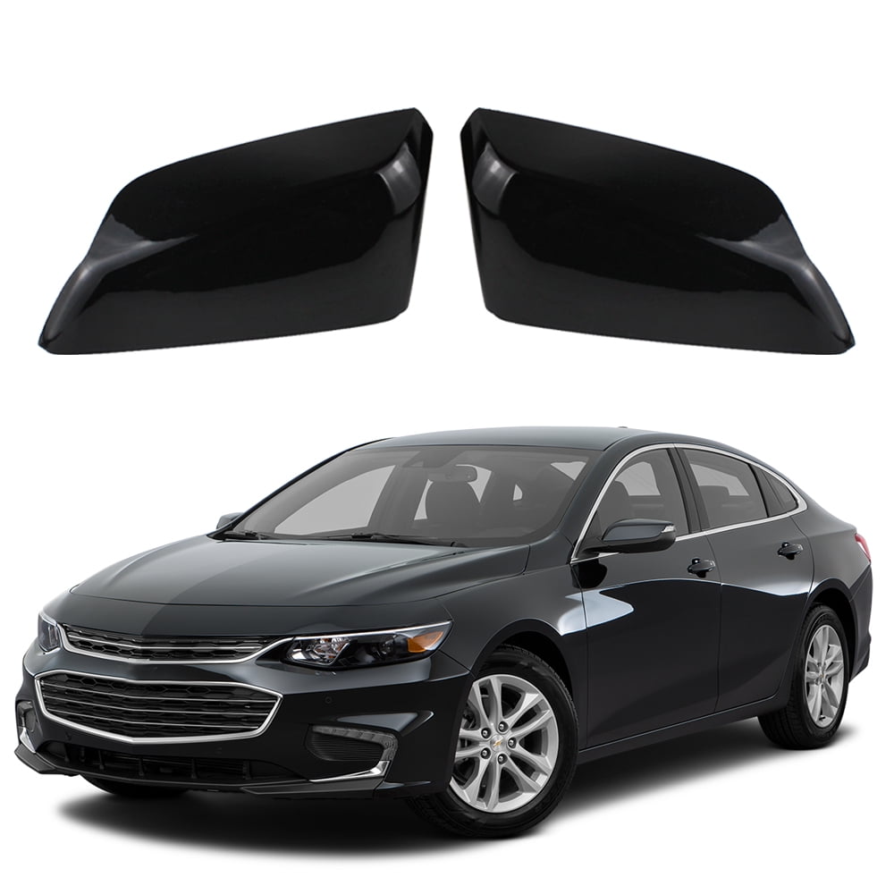 Pair Mirror Cover Cap Glossy Black For Chevrolet Malibu 2016-2024 84026841 84026842