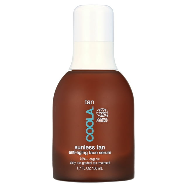 COOLA Organic Sunless Tanner Serum, Self Tan Face Serum for Anti-Aging and Skin Care, Piña Colada, 1.7 fl oz