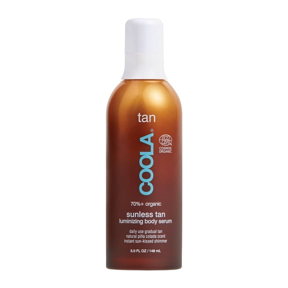 COOLA Organic Sunless Tanner Serum, Self Tan Luminizing Body Serum, Pia Colada, 5 fl oz