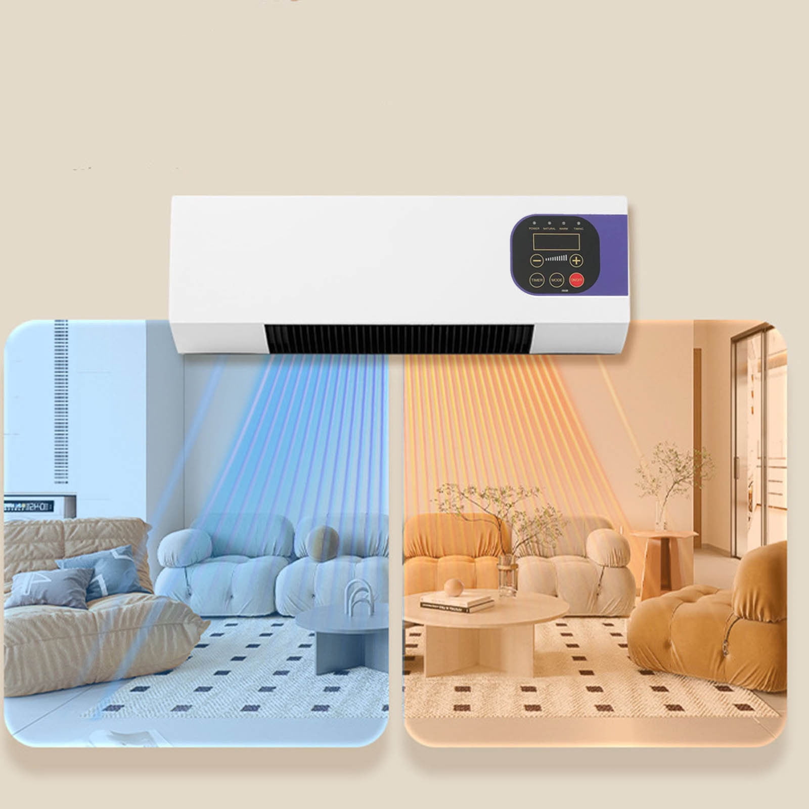 COOLAC Window Air Conditioner Clearance! Ultra-Quiet Compact-Size Ac Unit with Heat, Easy Install, Remote Control