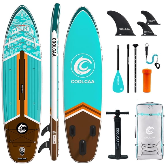 COOLCAA 11'6" Inflatable Stand Up Paddle Board with Paddle and Pump