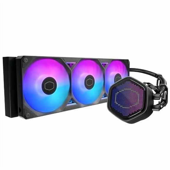COOLER MASTER ATMOS II 360 PIXEL LED AIO CPU LIQUID COOLER 360MM RADIATOR BLACK