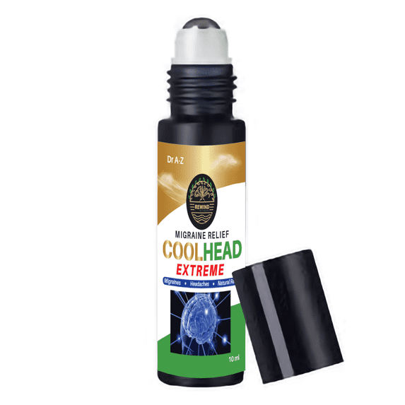 COOLHEAD EXTREME Essential Oil Migraine Relief Essential Oil Roll-on for Headache Relief - Migraine Roller Ball -Natural Stress Relief (10ml)