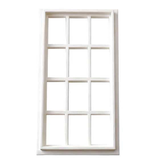 COOLHOOD 1/12 Scale Miniature Dollhouses Window Frame Model For Creative Scenes And Easy Assembly