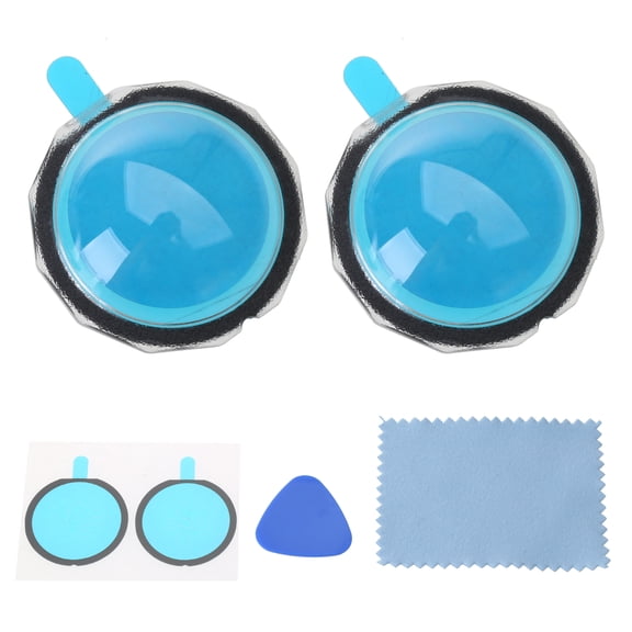 COOLHOOD 1 Set Front & Rear Lens Protective Lens Guard with Double-sided Tape and Cloth for 360 Camera