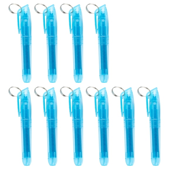 COOLHOOD 10Pcs Colored Highlighter Obliqued Tip Highlighter Marker with Metal Rings Quick Dry for Scrapbooking Journal Calendar