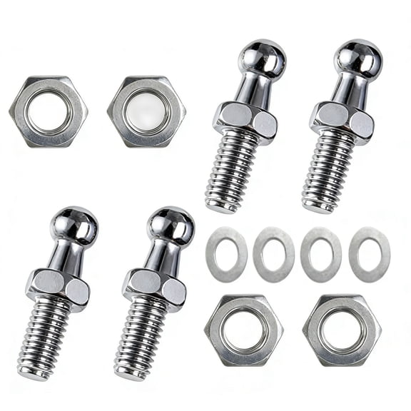 COOLHOOD 10mm Ball Joint Bolts 5/16-18 Size With Locking Nut Ball Head Screws For Vehicle Lift
