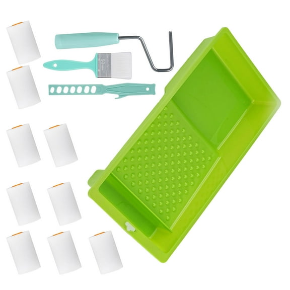 COOLHOOD 13Pcs Paint Roller Set Includes 2Inch Drywalls Compound Rollers and Frame Portable Accessory for Wall and Ceilings