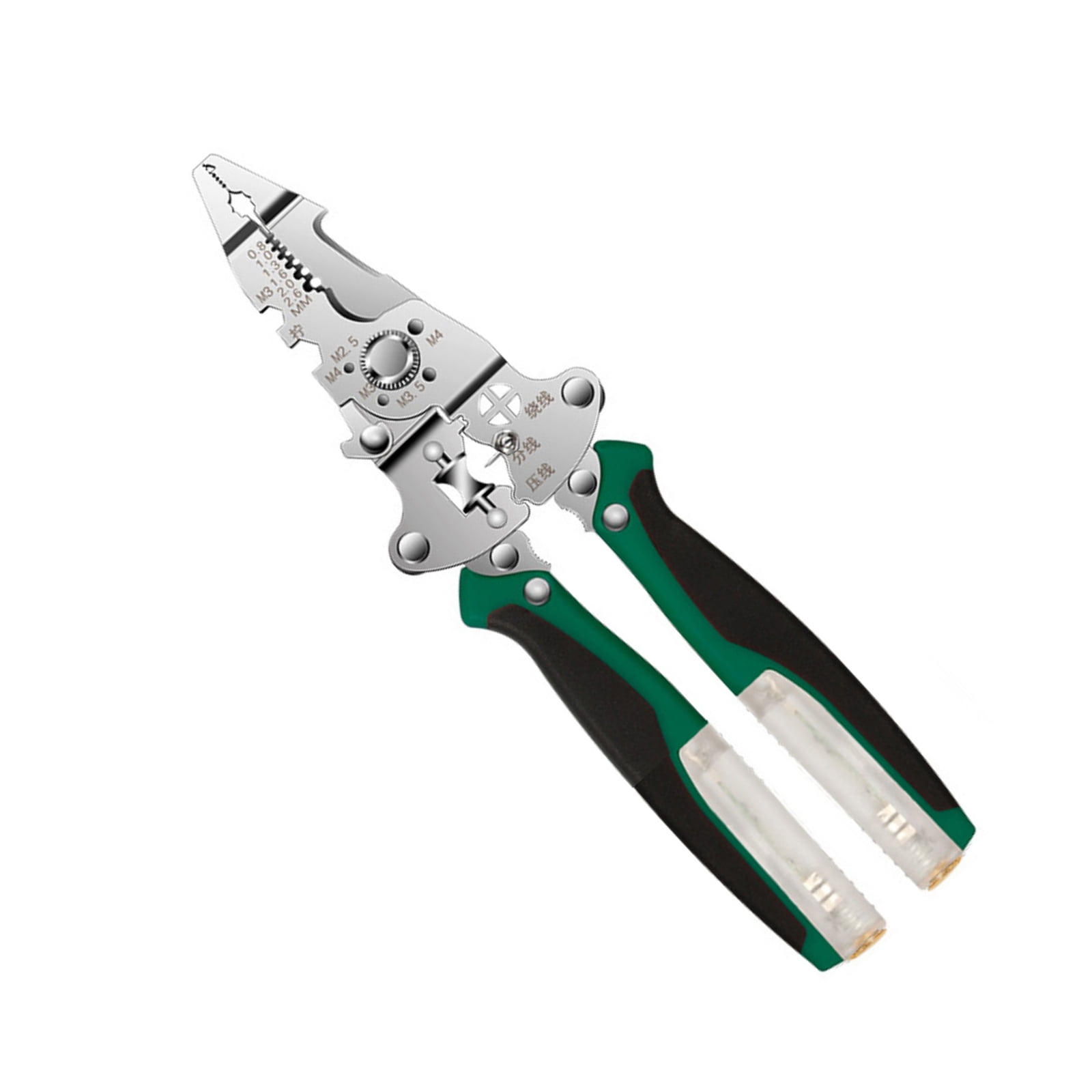 COOLHOOD 16 IN 1 Foldable Wire Stripper with Electricity Measurement Plier for Cutting Pulling Wires Cable Electrician Scissors