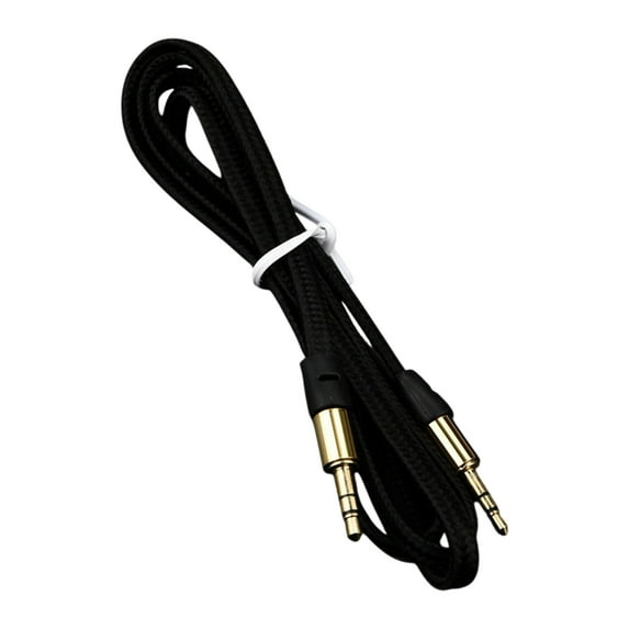 COOLHOOD 1m 3.5mm Male to Male Stereo Cord Extension Cable Microphones Wire Line for Smartphones and Tablets Black