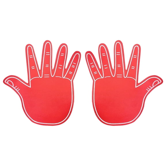 COOLHOOD 2 Pcs Large Foam Cheer Hands Double Sided Enthusiastic Gloves for Sports Event Team