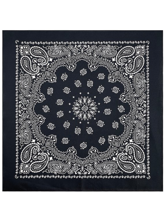 27'' Floral Pattern Bandana Head Scarf for Women Male Square Turbans Head Scarf Colorful Head Wrap Headwear