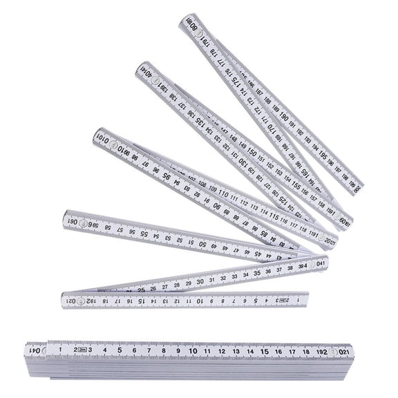 COOLHOOD 2Pcs 2 Meter Foldable Ruler,Engineering Measurement Device for Home Renovations & Classroom Use