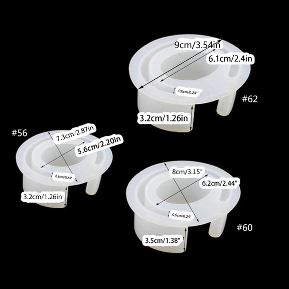 COOLHOOD 3 Sizes Resin Bracelet Molds Silicone Bangle Mold C Font Open Cuff Bracelet Resin Casting Molds for Jewelry Making