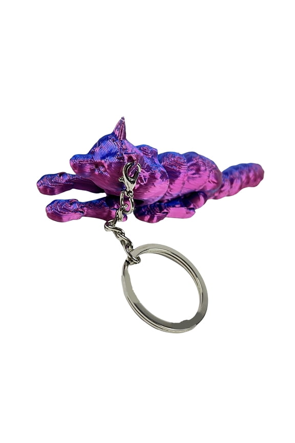 3D Printed Wolf Keychain with Realistic and Multiple Joint Designs Accessory for Animal Lovers and Collectors