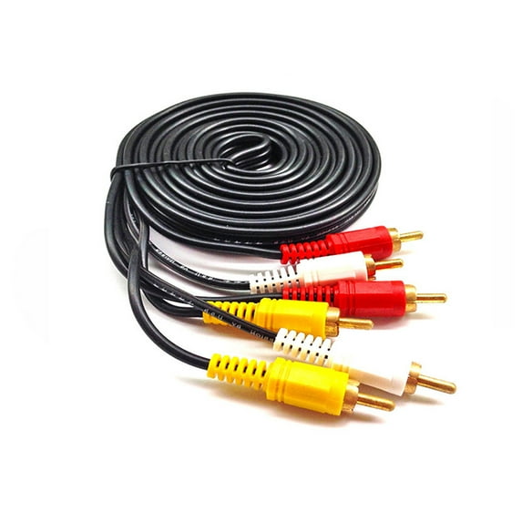 COOLHOOD 3RCA to 3RCA Composite Video Sound Cable for DVDs HDTV with Gold Plateds Connectors
