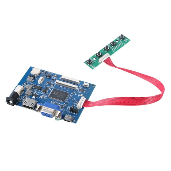 COOLHOOD 40Pin LVDS LCD Screen Driver Board LCD Display Assembly Unit 1024X600 Combination Driver Controller Board