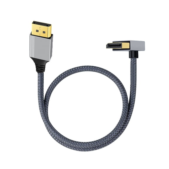 COOLHOOD 4K 60Hz Video Cable Right Angled Connection DisplayPort Adapter Cord 100CM for Computer Graphics and Monitors