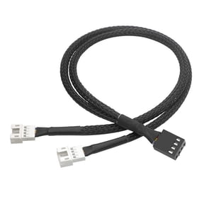 COOLHOOD 4PIN Black Mainboard Fan Cable Y Splitter Fan Cable Line Computer PC Fan Power Extension Cable Adapter Cable
