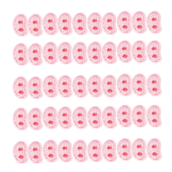 COOLHOOD 50 Pcs Pigs Nose Iron On Applique Small Repair Embroidered for Bag Decoration