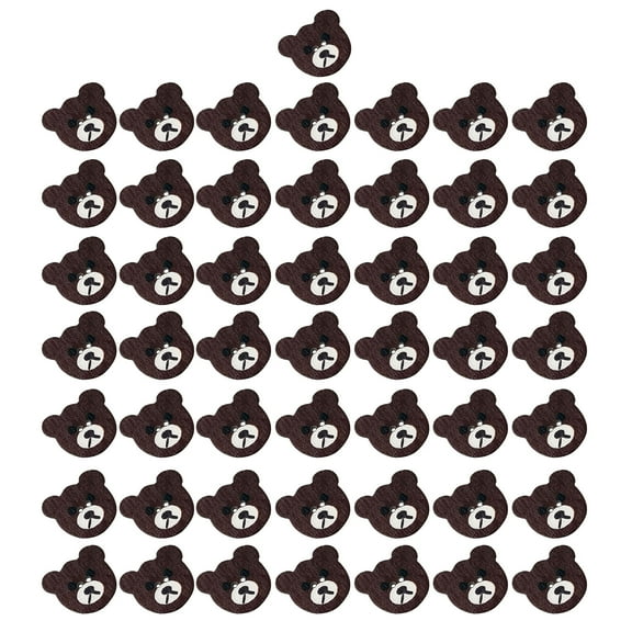 COOLHOOD 50x/Set Bear Shaped Buttons Sewing Buttons Wood Craft Buttons 2 Hole Buttons Decorative Buttons for Craft Project