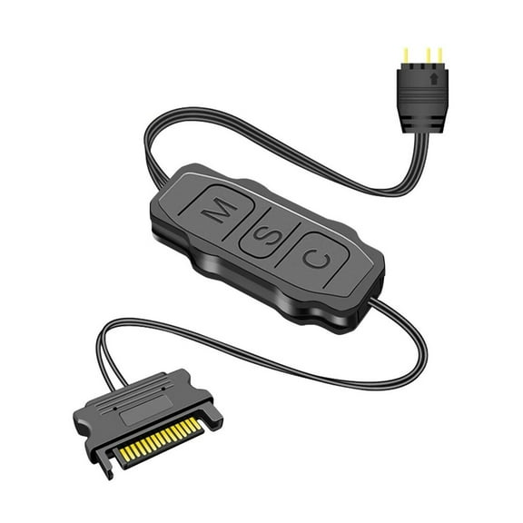 COOLHOOD 5V 3Pin to ARGB Desktop Computer Controllers Fan LED Lighting Water Cooling RGB Remote Controllers Cable
