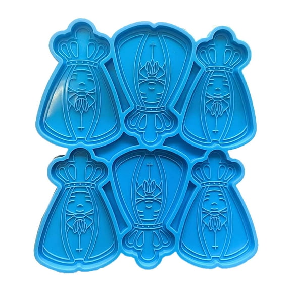 COOLHOOD 6 Cavities Silicone Resin Molds Ornaments Moulds Making Moulds King Shaped Silicone Hand-Making Tools