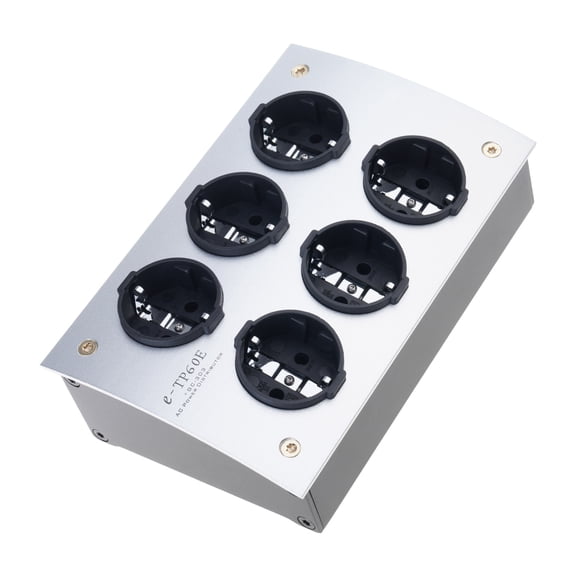 COOLHOOD 6 Port eTP60 EU Power Filter Outlet RFI Filtering Power Outlets For Home Theater Studio Equipment