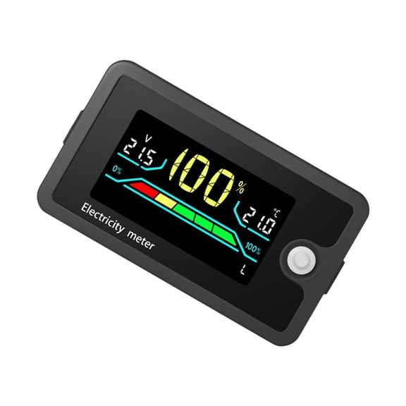 COOLHOOD 8-100V Battery Monitors, Digital Capacity Tester,Car Charging Levels Indicators Batteries Power Indicators