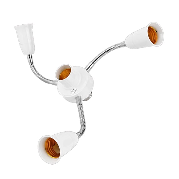 COOLHOOD Adjustable E27 Base Light Socket Splitter Gooseneck LED Bulbs ...