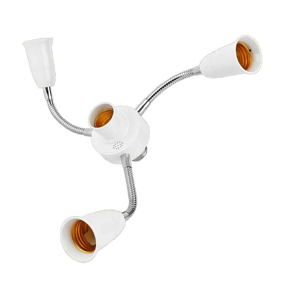 COOLHOOD Adjustable E27 Base Light Socket Splitter Gooseneck LED Bulbs Holder Converter with Extension Hose 3 4 5 6 Way Adapter